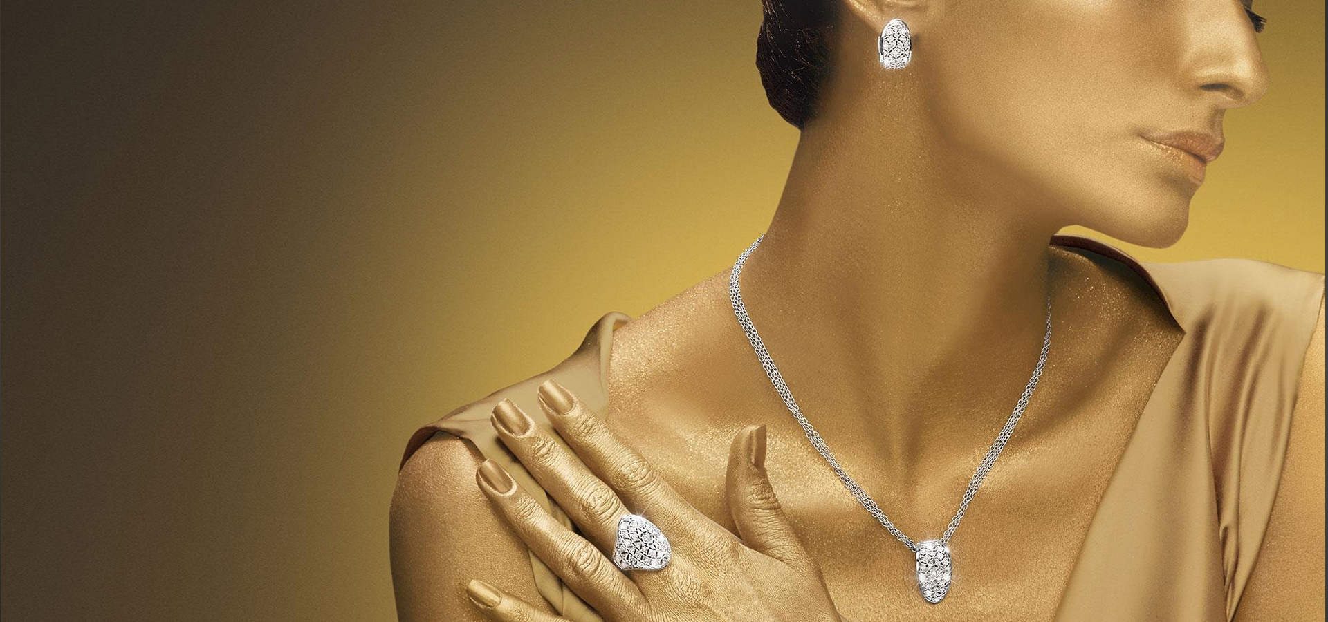 Срібні сережки, каблучка та кольє Malina Silver